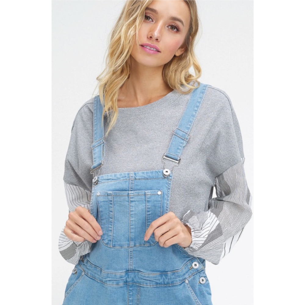 NWT ♡ Denim Dungarees, Overall Shorts, ON SALE! - Picture 5 of 8
